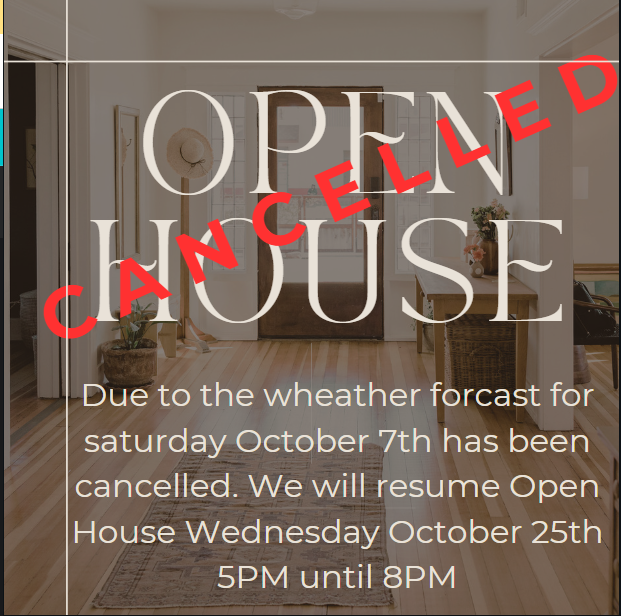 Open House Cancellation